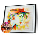 Beauty 5D DIY Full Round Drill Diamond Painting Women Mosaic Kit (XF051)