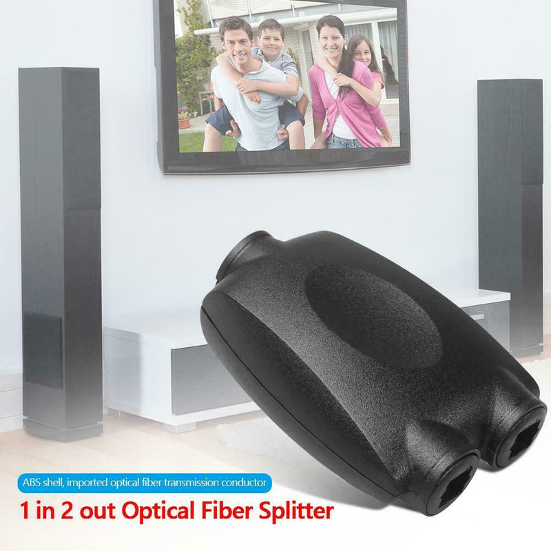 1 to 2 Splitter Optical Fiber Adapter Cable for Toslink Digital Audio Cable