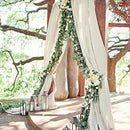 Artificial Eucalyptus Garland with Rose 2PCS Wedding Arch Decorations Green T3L7