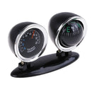 2 in 1 Guide Ball Car Compass Thermometer Car Ornaments Direction Dashboard B 3C
