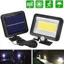 100LED Solar Power PIR Motion Sensor Outdoor Garden Lamp Security COB Wall Light