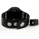 Gothic Rock Punk Black Leather Cuff Bracelet Studded  Bangle Cuff