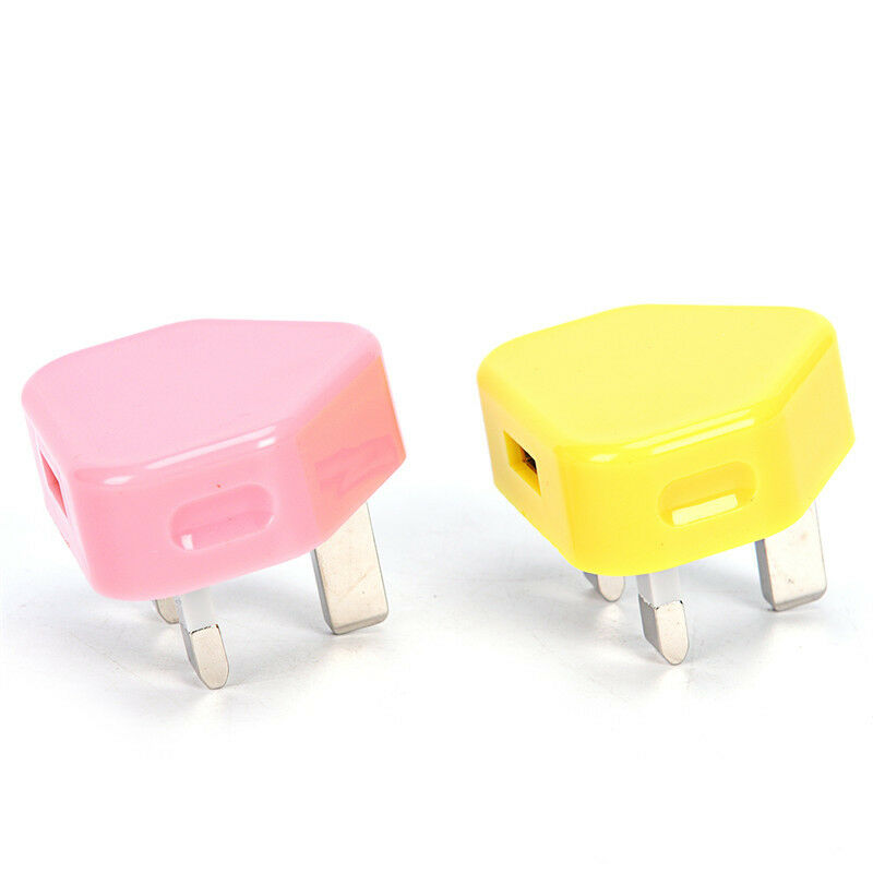 UK Mains Wall 3 Pin USB Plug Adapter Charger Power USB Port For Phones Tabl %o