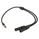 12" Universal Male to 2 Female Splitter Extension Radio AM/FM Antenna Cable