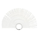 50 Piece Fan-Shaped False Nail Art Polish Gel Display Chart 150 Tips Clear