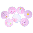 Polyester Cartoon Mini Round Portable Fan Folding Pocket Wallet Handheld Fan BX