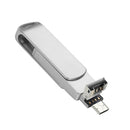Pen Drive Metal Usb2.0 Stick Micro USB Type C 3-in-1 Flash Drive for PC 64G