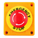 2Pcs Red Mushroom Emergency Stop Shut Off Push Button Switch No + Nc 22Mm C
