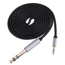 3.5mm 1/8" Male to 6.35mm 1/4" Male TRS Stereo Audio AUX Adapter Connector Cable