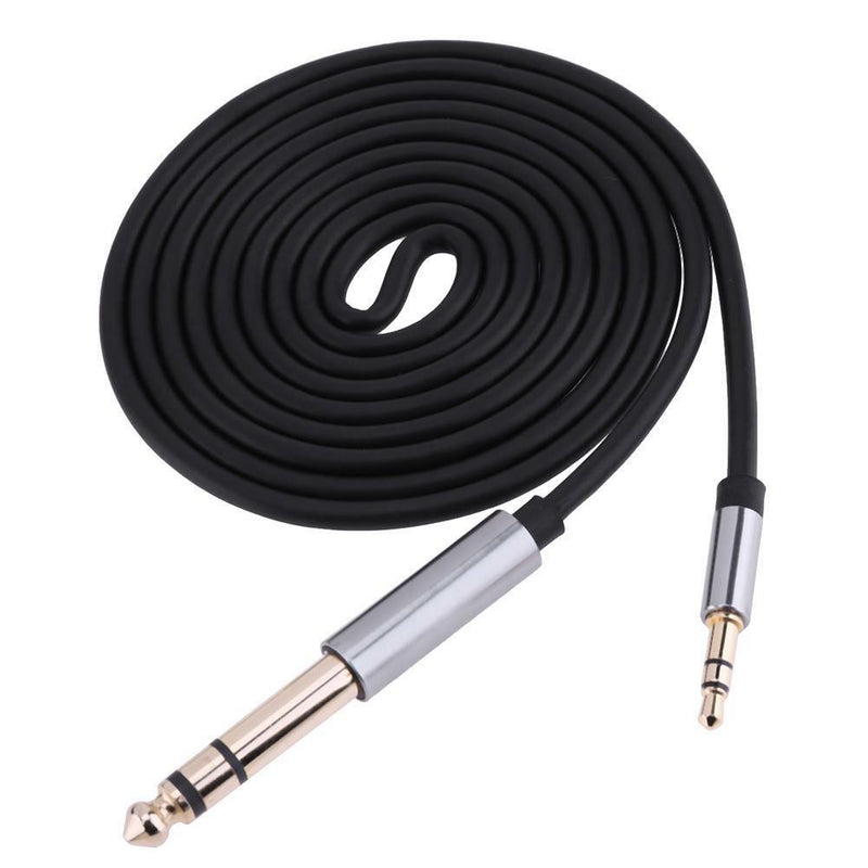 3.5mm 1/8" Male to 6.35mm 1/4" Male TRS Stereo Audio AUX Adapter Connector Cable