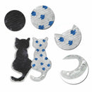 Cat Design Reversible Change color Sequins Sew On Patches For Clothes DIY XUZ