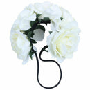 Women's Hawaiian Stretch Rose Flower Headband Floral Crown for Garland