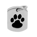 Stainless Steel Paw Printed Pet Cremation Pendant Dog Cat Urn Holds Ashes