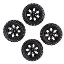 4Pcs 12mm Hub Wheel Rim & Rubber Tire Tyres for 1:10 RC Monster Truck Truggy