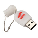8GB USB 2.0 Flash Drive Memory Stick Shape Novelty Paw Shape, White A9N3
