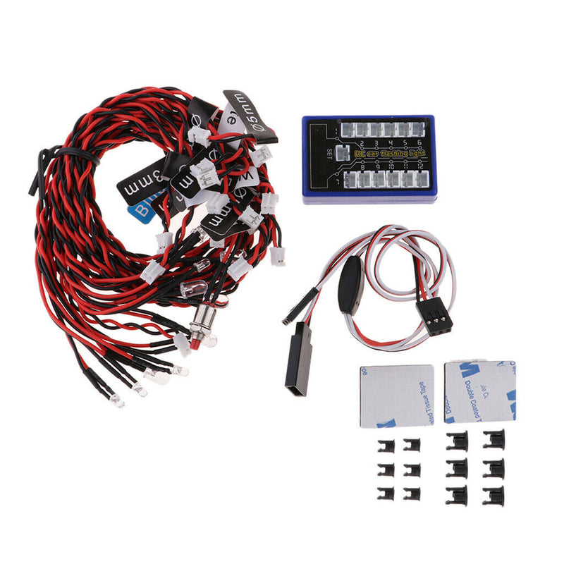 Replacement Parts LED Flashing Lights System for 1/8 1/10 HSP Traxxas RC Car