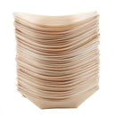 50x finger food - bowls, "boat" biodegradable wood 11 cm x 6.5 cm W7J4