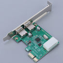 2 Port 5 Gbps Speed PCI-E To USB 3.0 HUB PCI  Expansion Card Adapter