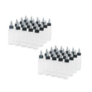 40pcs 30+60ml Plastic Empty Liquid Solvent Bottles w/Twist Top Caps Leak proof