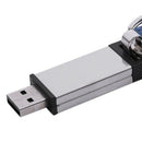 16GB USB 2.0 Keychain Memory Stick Leather Case Blue J9N1