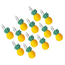 Set Of 12 Fruits Shape Yellow Shower Curtain Hooks  For Home Decor Bathroom