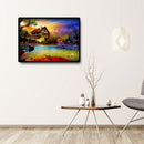Cabins in the Woods 5D DIY Full Round Diamond Painting Landscape Craft Art