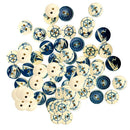 100Pcs Round Wooden Buttons 2 Holes Sewing Buttons for Scrapbooking 15mm