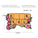 Creative Clothing Bags Women Men Metal Lapel Pin Flower Letter Drip Brooch A