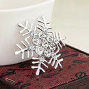 1X Stylish Elegant Christmas Snowflake Diamond Wedding Bridal Pin Brooches