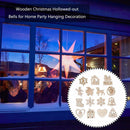 15pcs Lovely Christmas Hollowed-out Hanging Ornament Home Scene Props Decor