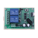 30-50m 433MHZ 24V 2 Relay Wireless Remote Control Switch+2pcs Two Keys RC ABS