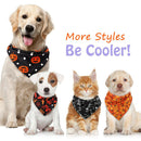 4pcs Scarf Collar Pet Bandana Cotton Puppy Triangle Saliva Scarf Halloween Decor