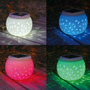 LED Ceramic Stone Solar Powered Light Table Garden Lamp Outdoor Ceramics G7V8
