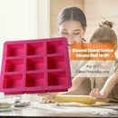 Silicone 4-Square Round Corner Cake Mold DIY Cookie Baking Tool NEW Mold P7 K7Q4