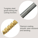 10X Corn Teeth TiN Coated Titanium Milling Cutter Router Drill Bits 0.8-3.17mm