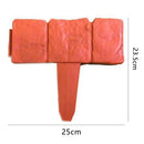 10Pc Orange Red Garden Fence Edging Cobbled Stone Effect PP Lawn Edging Pla