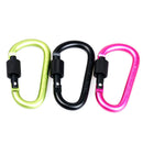 10Pieces Carabiner Screw Lock Climbing Buckle Snap Spring Clip Hook Keychain