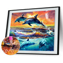 5D DIY Dolphins Diamond Painting Cross Stitch Embroidery Gift Needlework