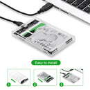 Portable with USB Cable 2.5" Hard Drive Box USB 3.1 2.5 HDD Case Type-C to SATA