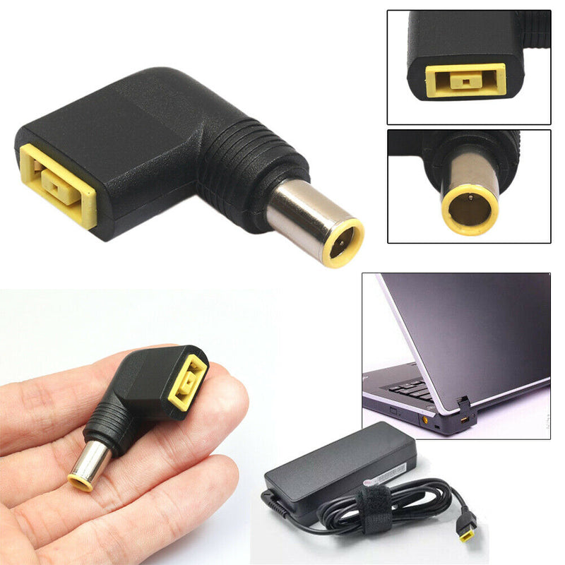 Square Female to 7.9x5.5mm Male DC Power Plug Connector for Lenovo Laptop