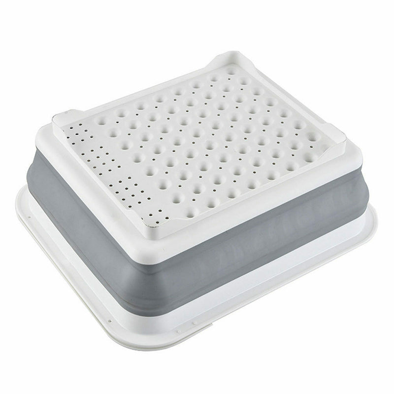 Foldable Dish Kitchen Storage Holder Drainer Bowl Dinnerware Draining Tray
