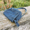 Women Canvas Denim Crossbody Bags Pure Color Flap Shoulder Bag (Light Blue)