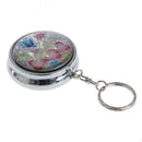 Mini Pocket Stainless Steel Round Cigarette Ashtray With Keychain Keyring