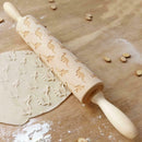 Dinosaur Embossing Wood Rolling Pin DIY Baking Cookie Cake Engraved Stencil