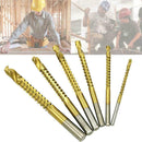 6 x HSS Titanium Coated Drill Bit Tool Set Woodworking Tools 3-8mm Cutting M9N1