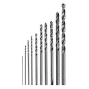 10Pcs 0.5-3mm HSS White Steel Twist Drill Bit Set For Electric Grinding Drilling