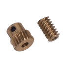 2Pcs 0.5 Modulus Small Reduction Ratio Of 1:10 Motor Output Copper Worm Whe