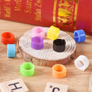 100x bird rings 8mm leg bands clip pigeon dove chicks duck bantam poultry FT