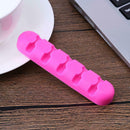 Silicone Desktop Charger Cable Wire Clip Holder Cord Line Organizer(Black)