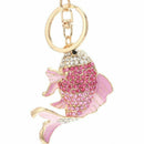 Cute Goldfish Crystal Keychain Animal Keyring Car& Bag Accessory J7U2